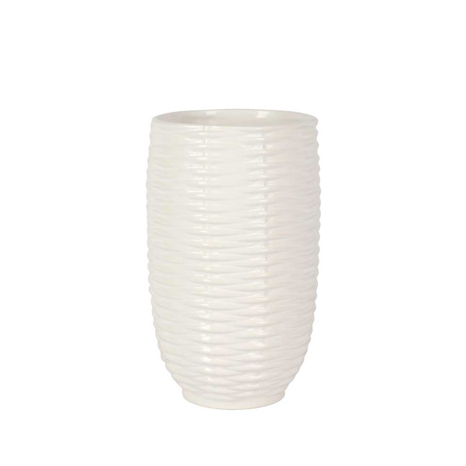 Basketweave Short Vase