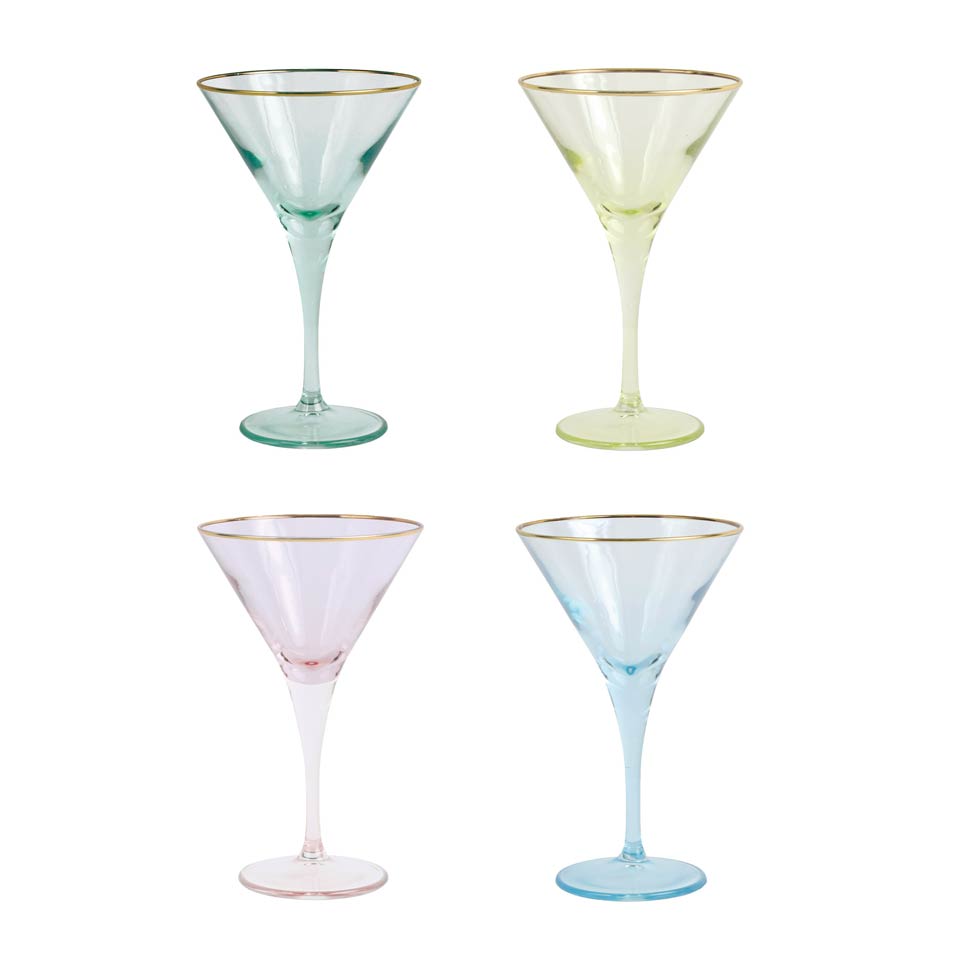 Assorted Martini Glasses - Set of 4