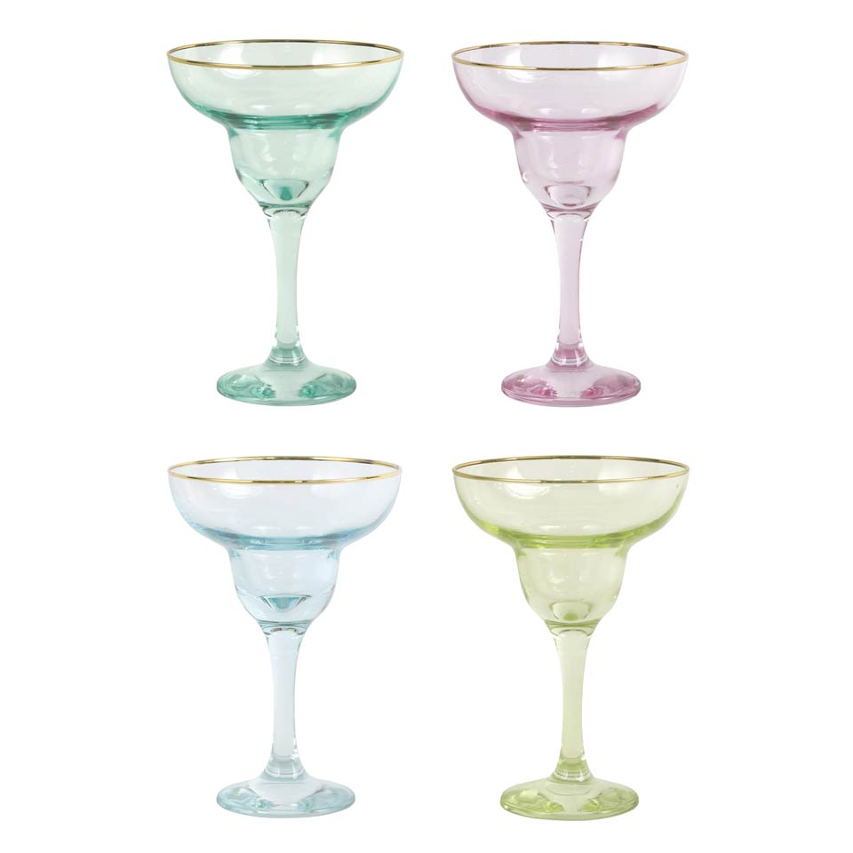Assorted Margarita Glasses - Set of 4