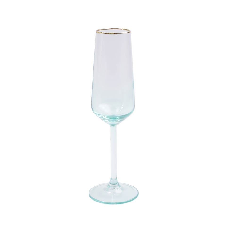Green Champagne Flute