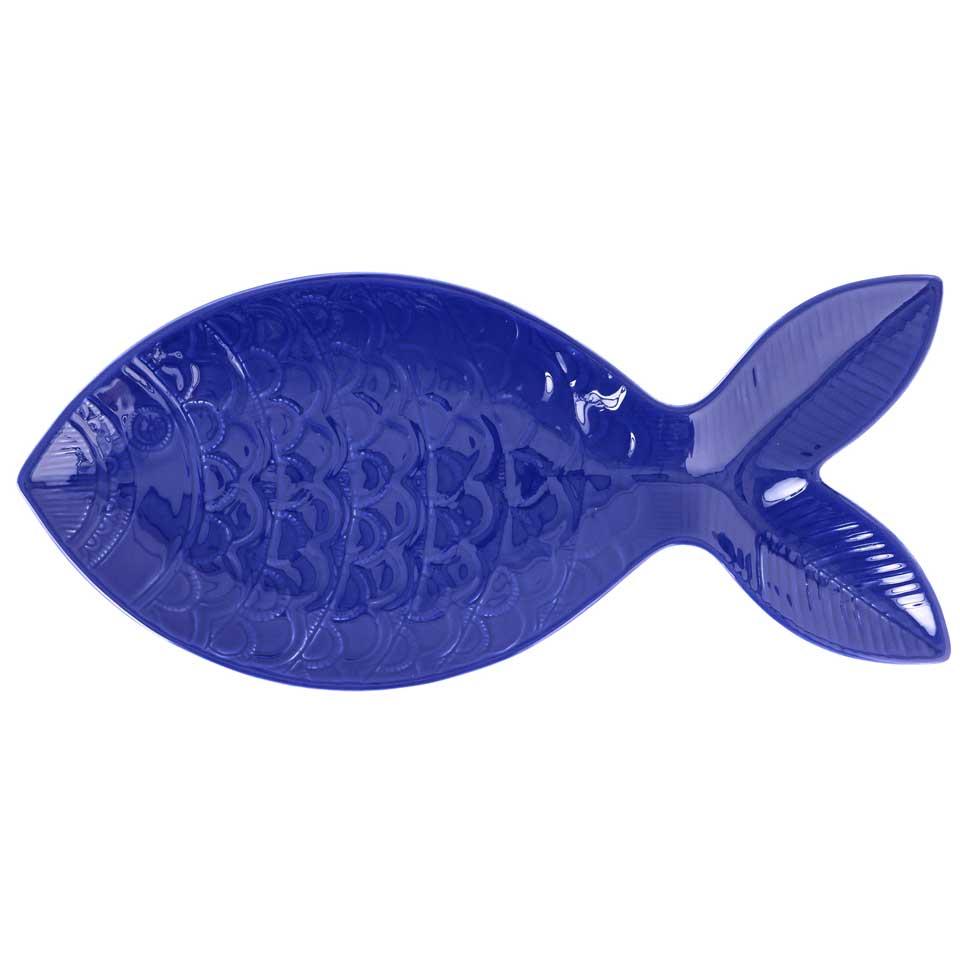 Large Cobalt Figural Fish Platter