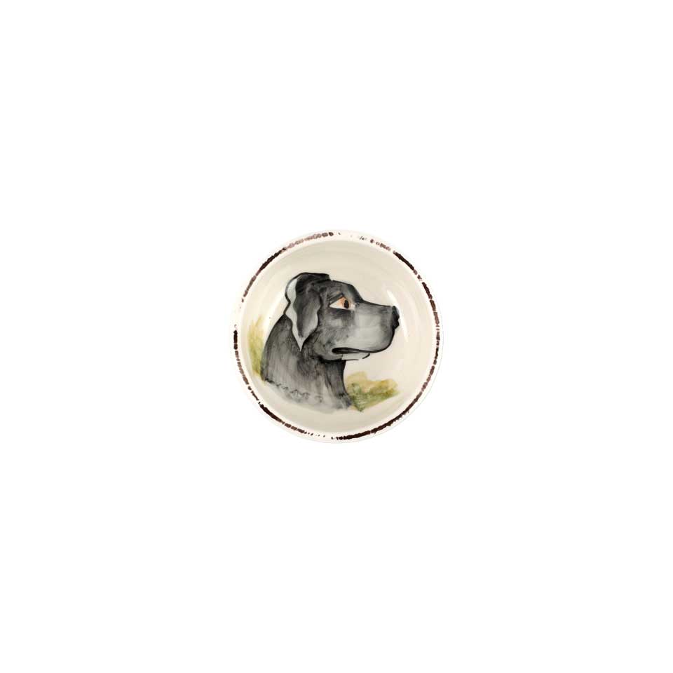 Black Hunting Dog Condiment Bowl