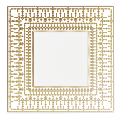 Large White Gold Tiara Tray