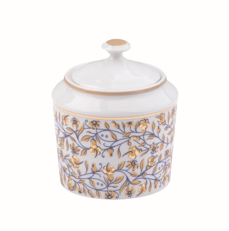 White sugar bowl