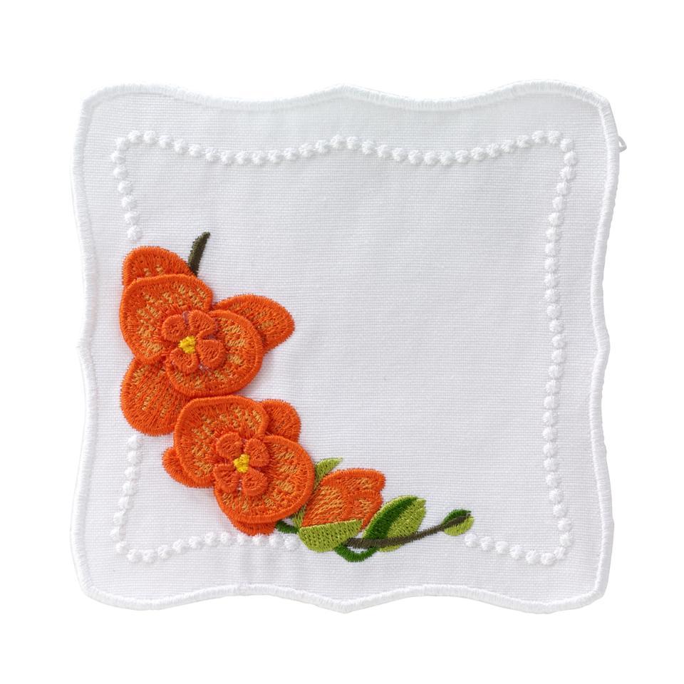 Orange Cocktail Napkins - Set of 4