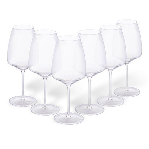 Set/6 bordeaux glasses, Clear