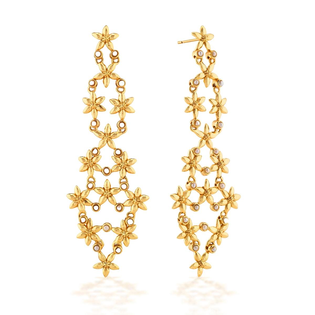 Cascade Earrings - Pearl