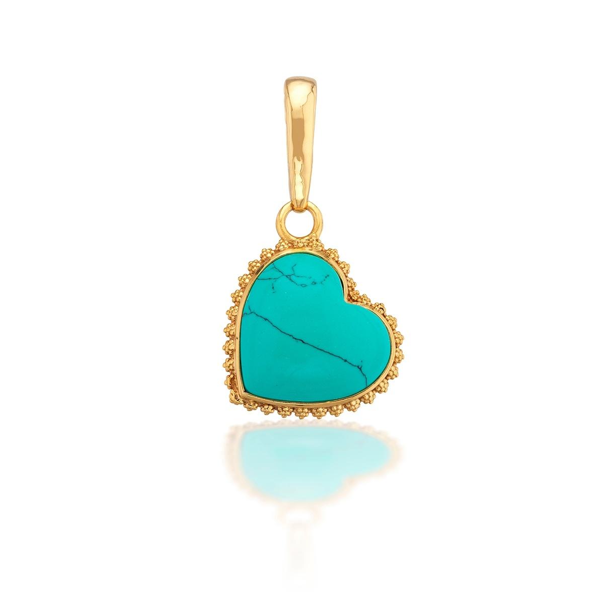 Gem Medium Charm/Pendant - Turquoise
