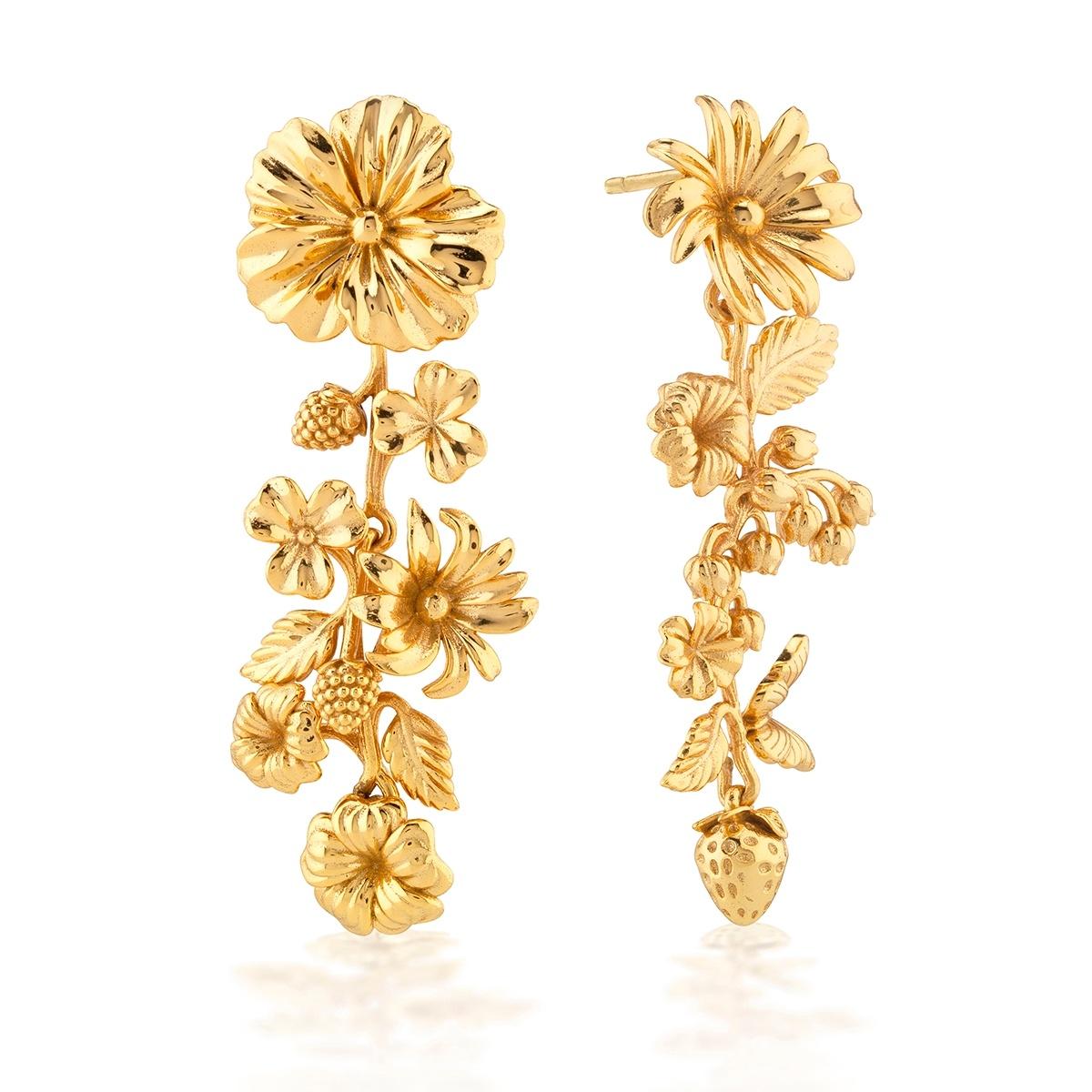 Bouquet Mismatched Grande Earrings - Gold