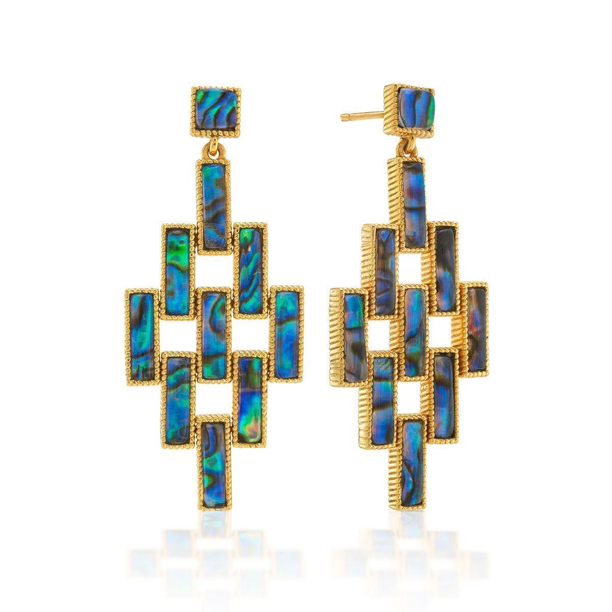 Post Drop Earrings - Abalone