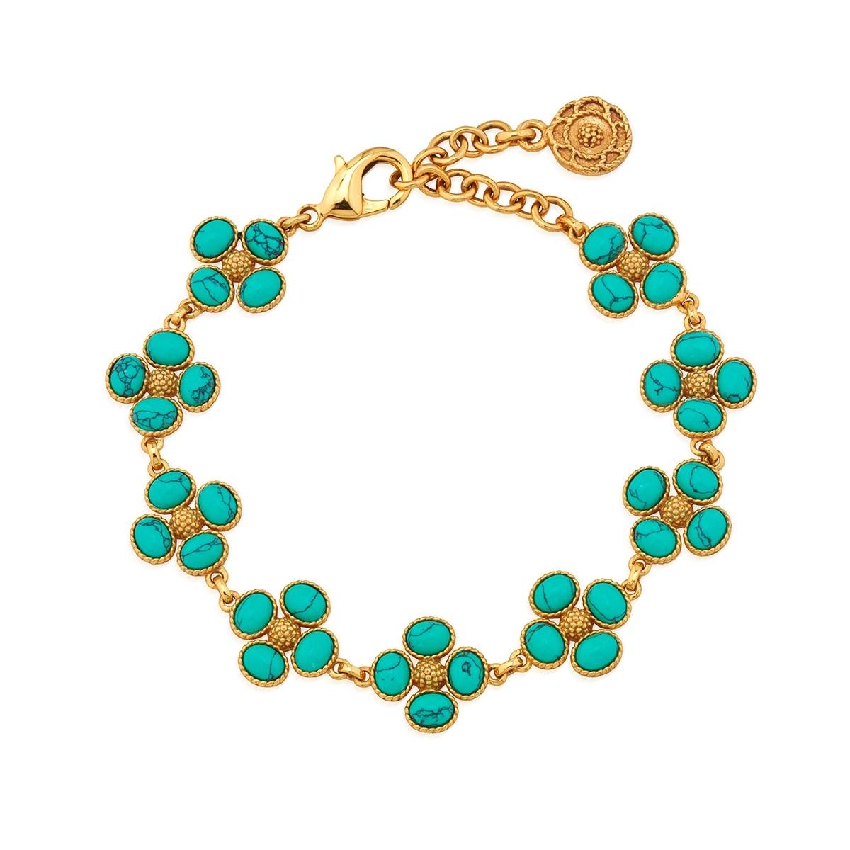 Link Bracelet 7"+2" - Turquoise
