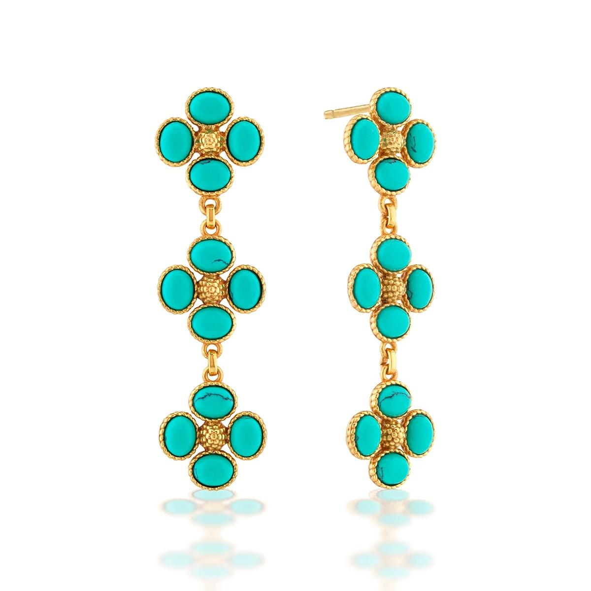 Linear Earrings - Turquoise