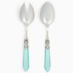 Antique Aqua Salad Server Set