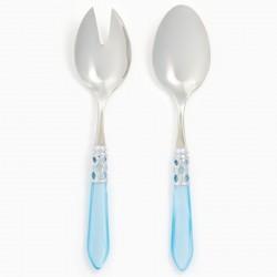 Aladdin Brilliant Light Blue Salad Server Set