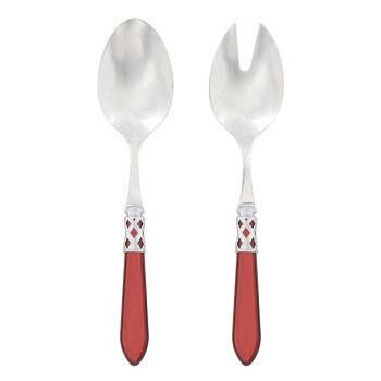 Aladdin Brilliant Red Salad Server Set