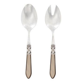 Antique Taupe Salad Server Set