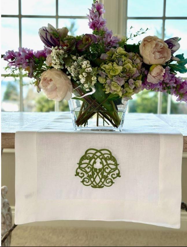 Baroque Linen Table Runner, 90"