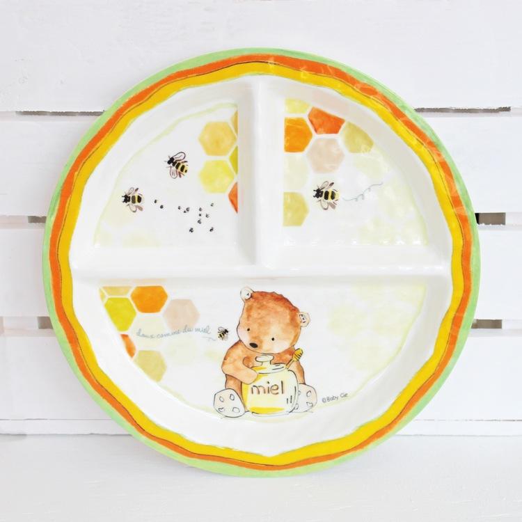 Sectioned Plate-Doux/Miel