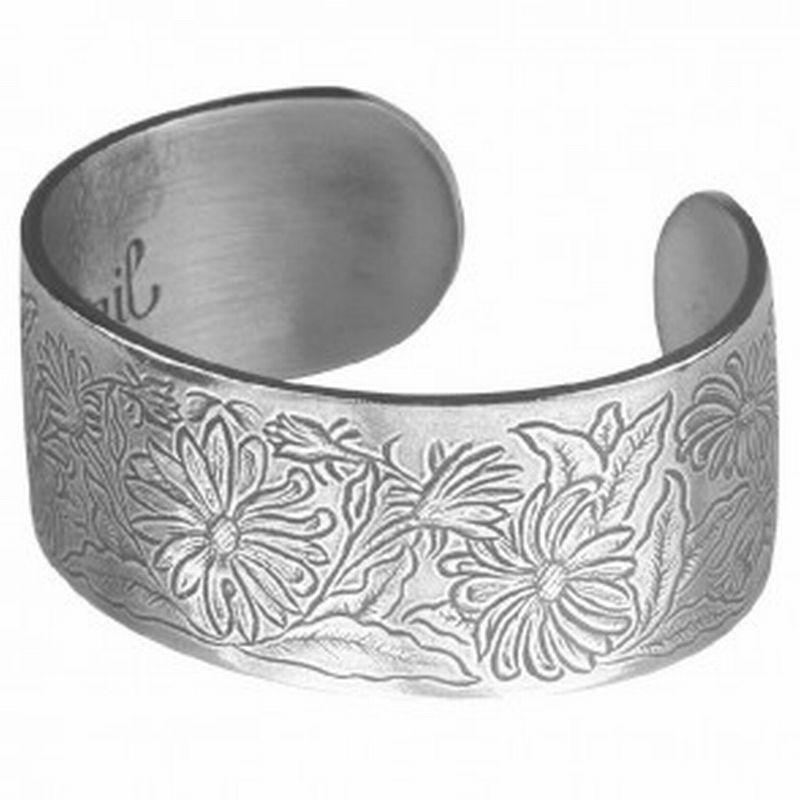 Pewter Flower Bracelet-April
