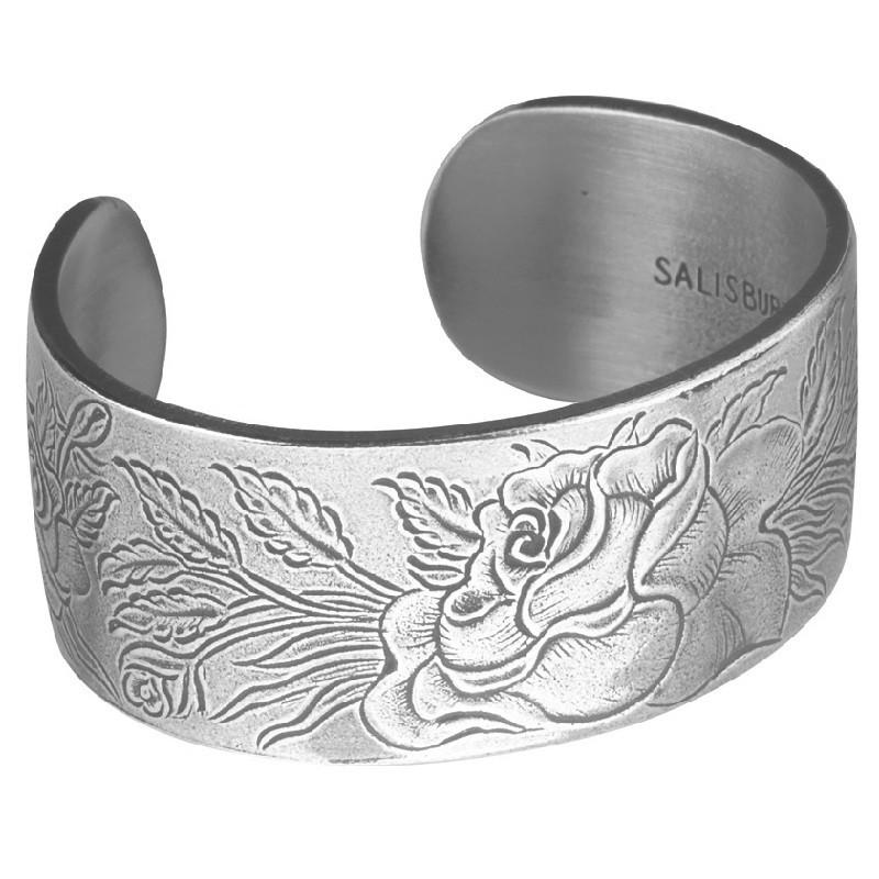 Pewter Flower Bracelet-June