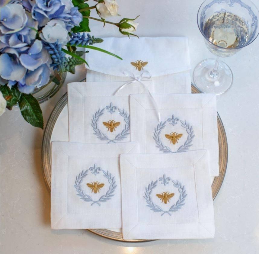 Italian Bee Cocktail Napkin Set (4)