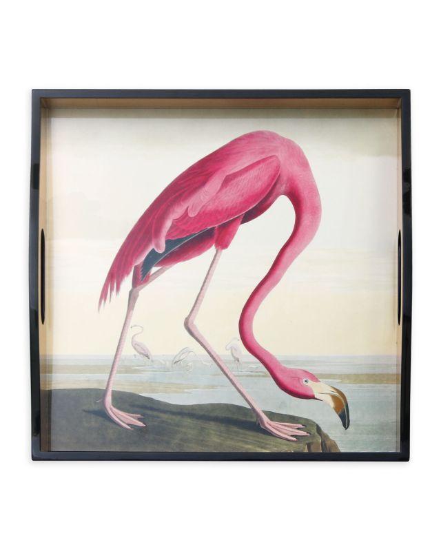 Flamingo Square Tray-Audubon