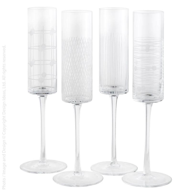 Endra Champagne Flute-Set of 4