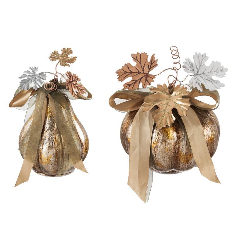 Metallic Light-up Pumpkins