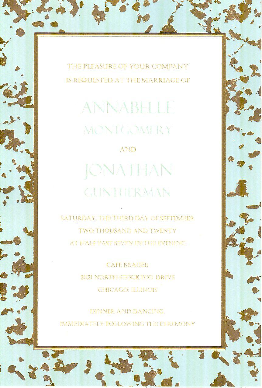 Invitation-Bohemia Robin's Egg Blue