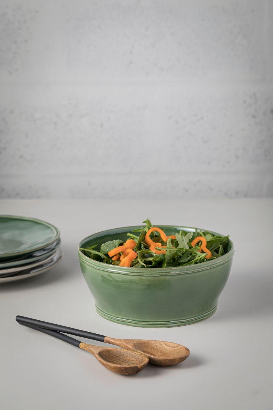 Serving bowl, Forest green