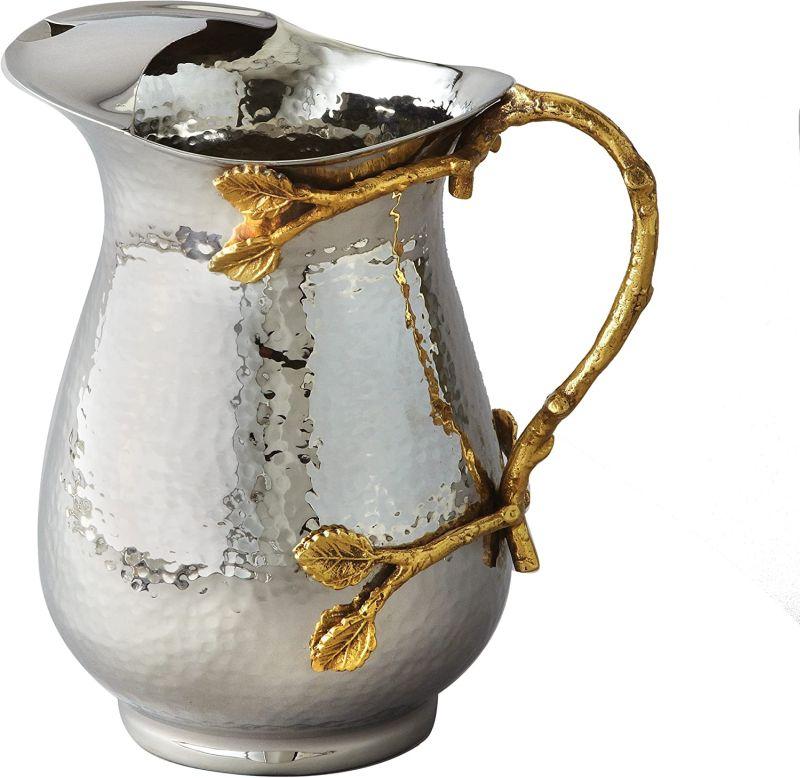 Golden Vine Hammered Pitcher