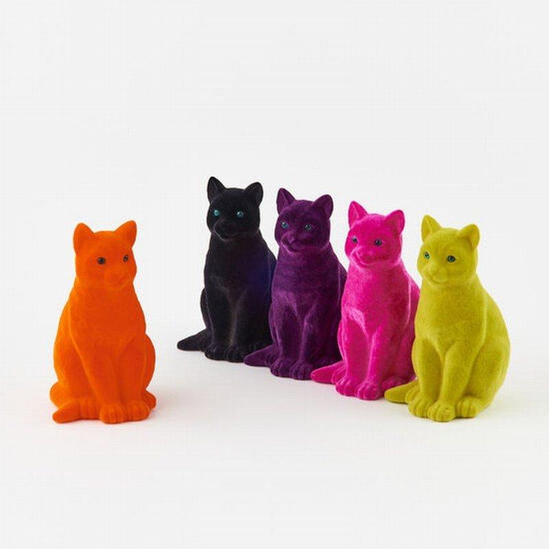 Flocked Cat-Large, Assorted Colors