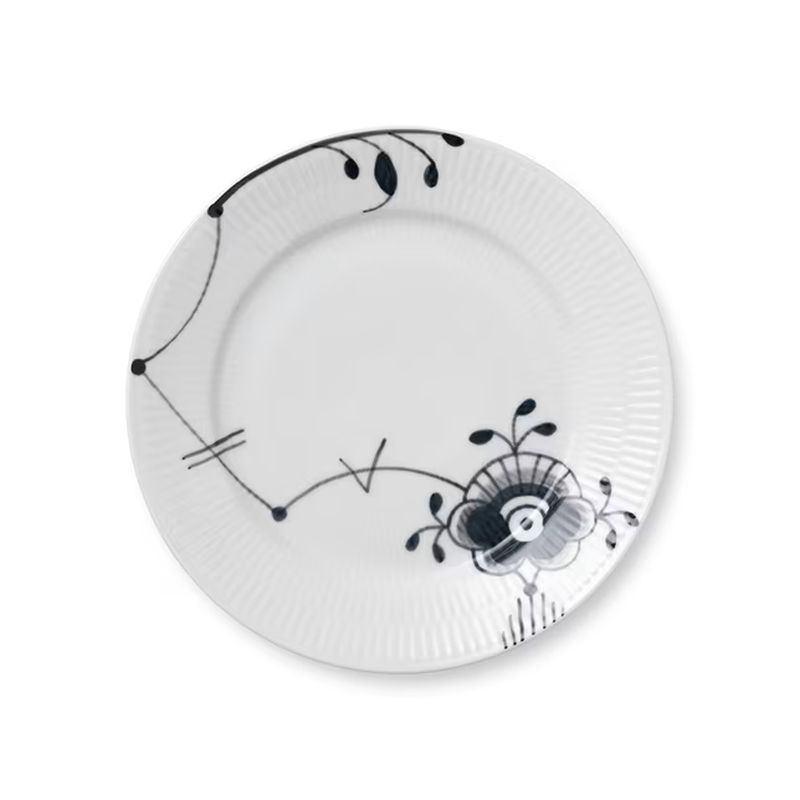 Black Fluted Mega Salad Plate