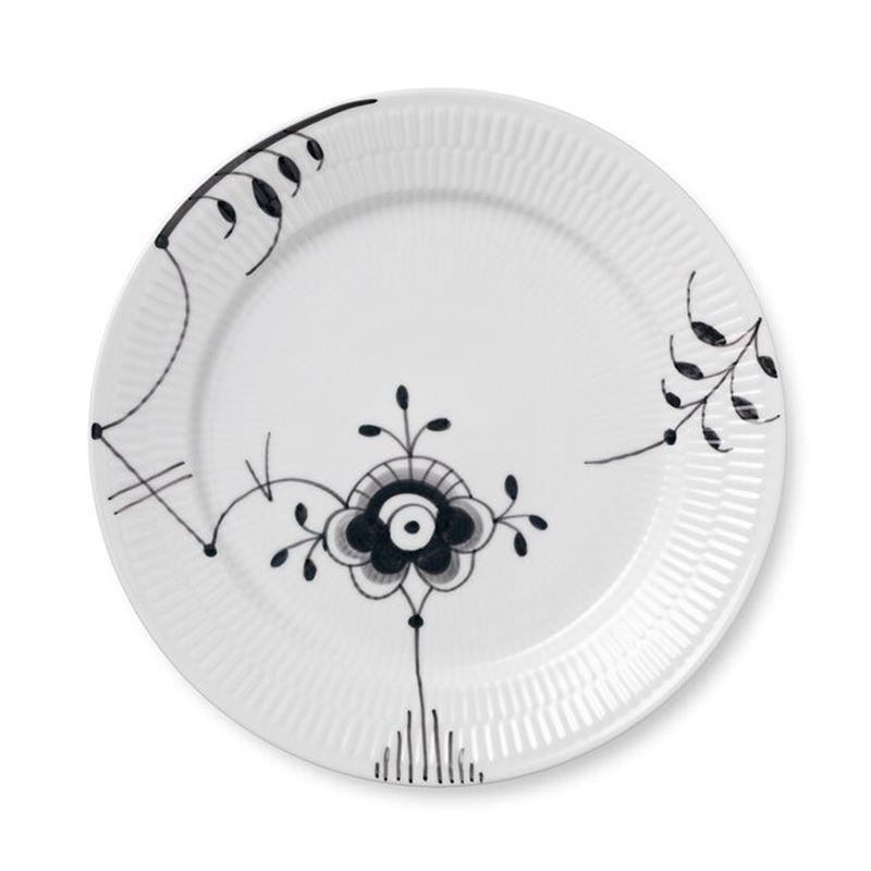 Black Fluted Mega #6 Dinner Plate