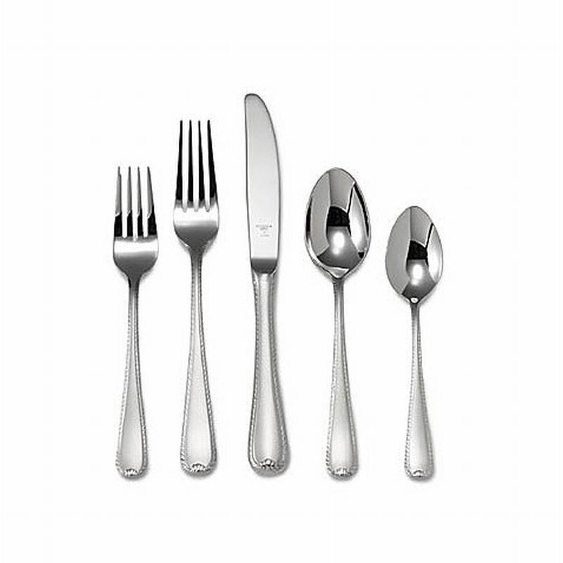 Ribbon Edge Frost Flatware 5 Piece Place Setting