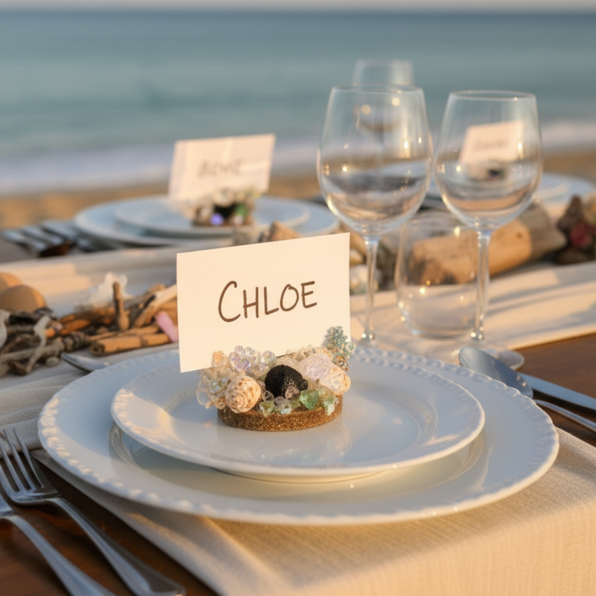 Coastal Place Card Holder (Set of 4)