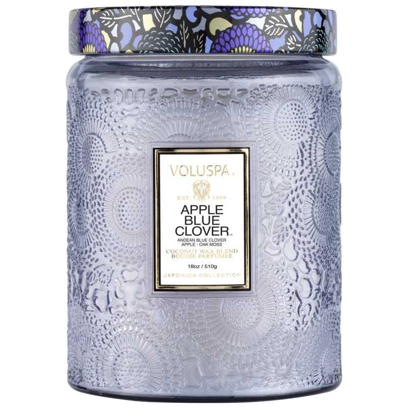 Apple Blue Clover Large Candle Jar