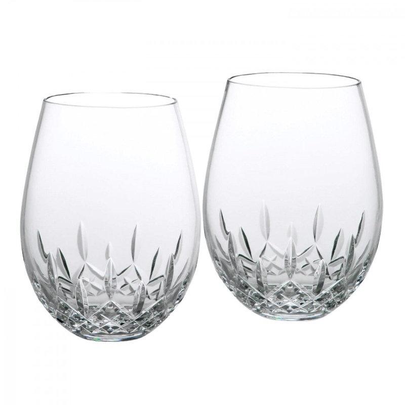 Lismore Essence Stemless Deep Red Wine Pair