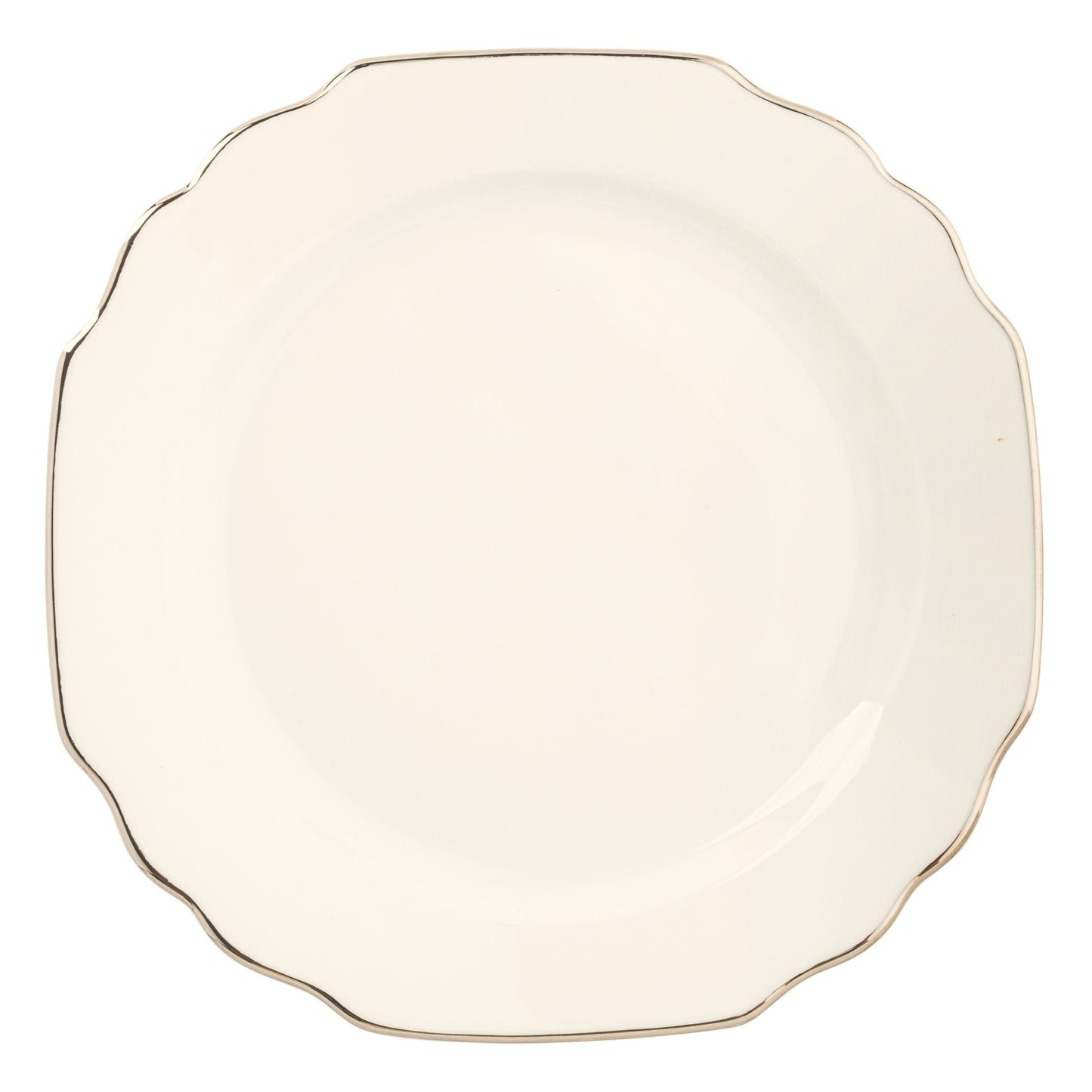 White Georgian Platinum Salad Plate