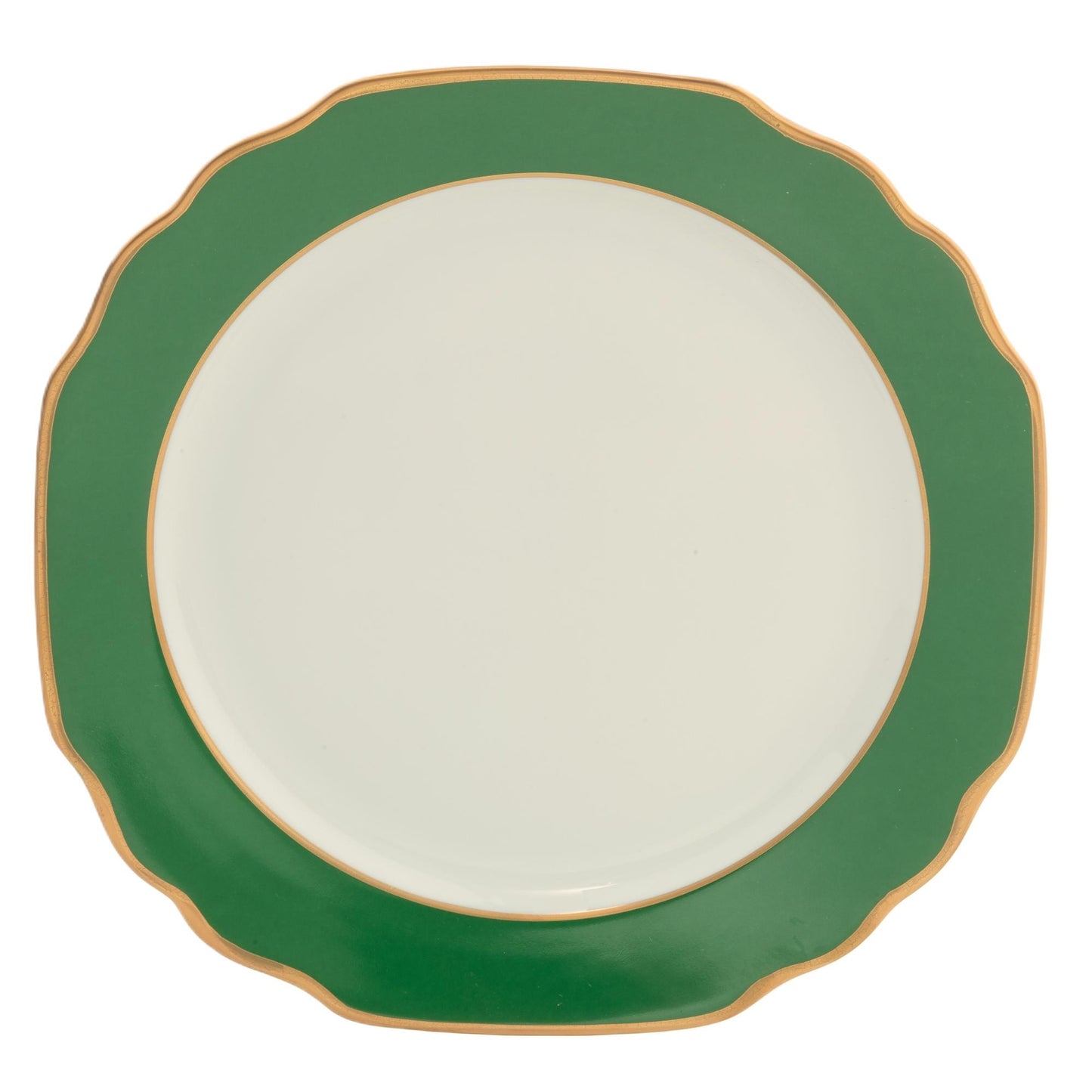 Georgian ColorSheen Emerald Green Charger Gold