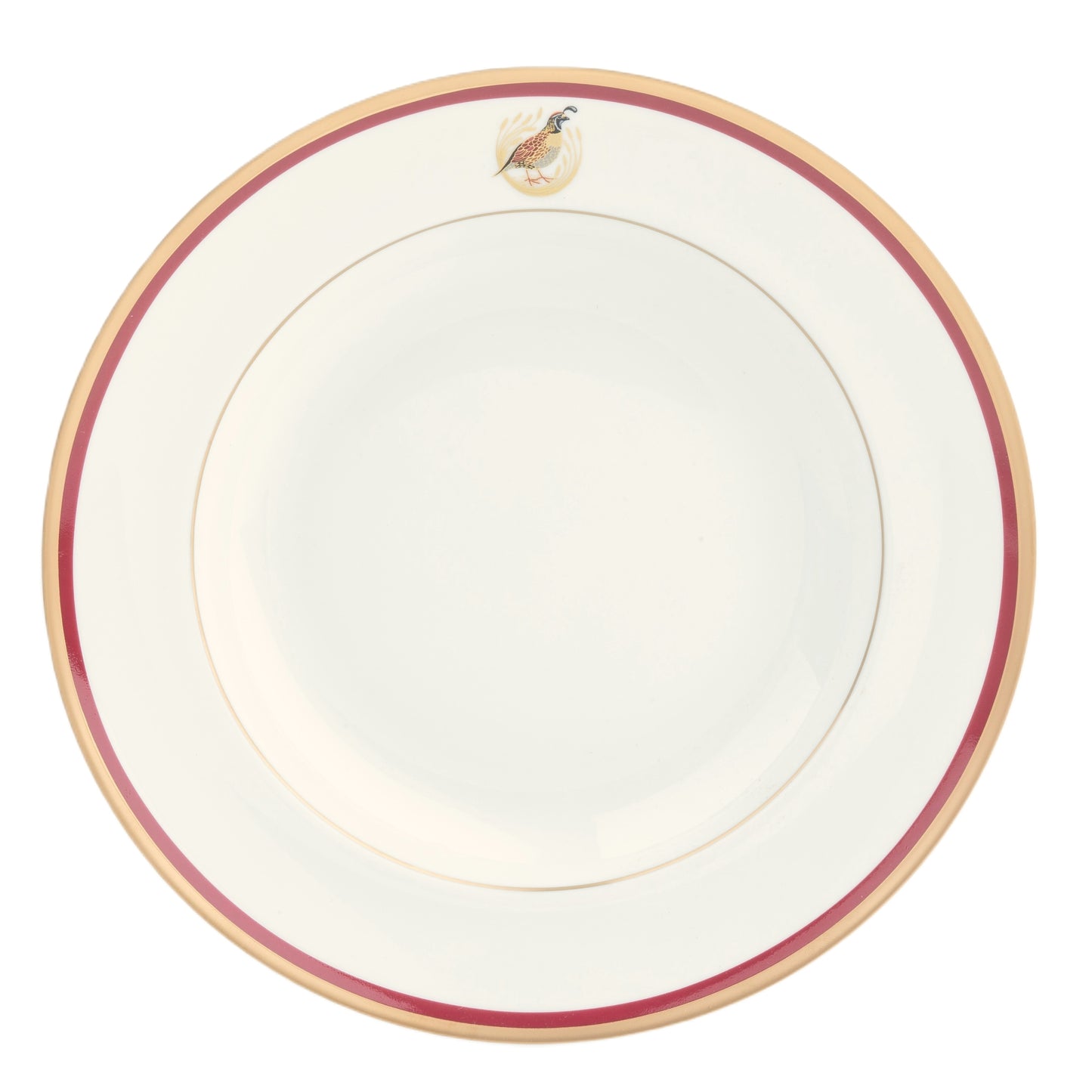 Motif Rim Salad Gold And Red Banding