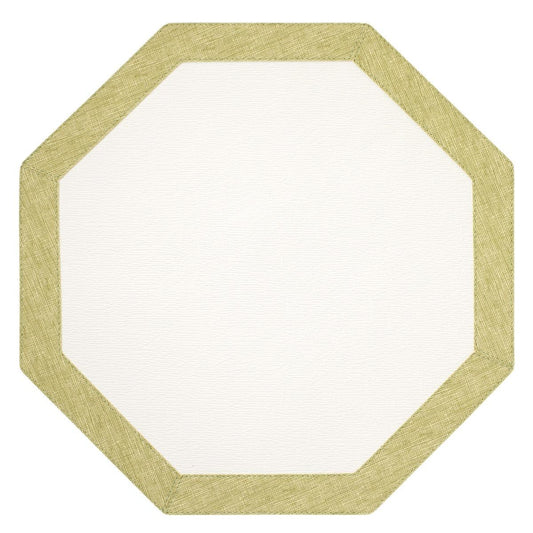 White Fern Octagon Mat - Pack of 4