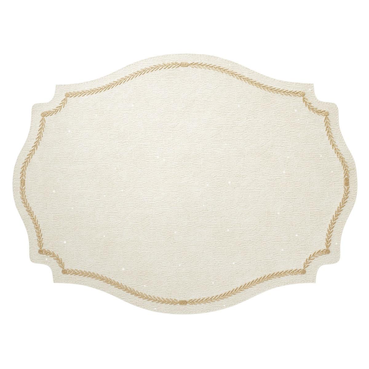 Ivory / Gold Mats - Set of 4