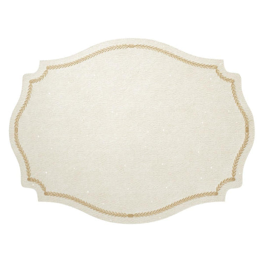 Ivory / Gold Mats - Set of 4