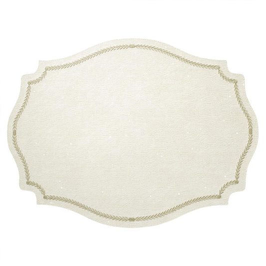 Ivory / Silver Mats - Set of 4