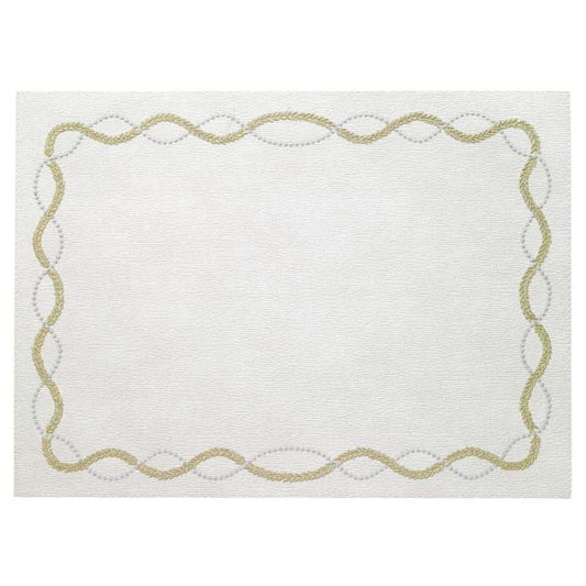 Gold & Silver Rectangle Mat - Set of 4