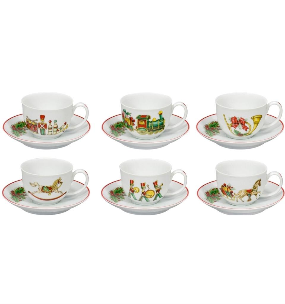 Set 6 Tea Cups & Saucers
