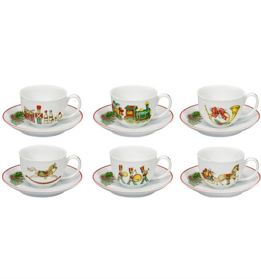 Set 6 Tea Cups & Saucers