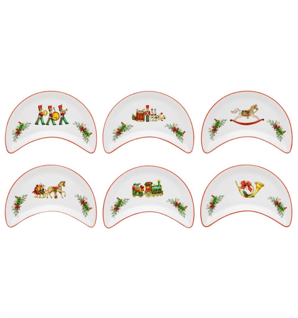 Set 6 Crescent Salad Dishes