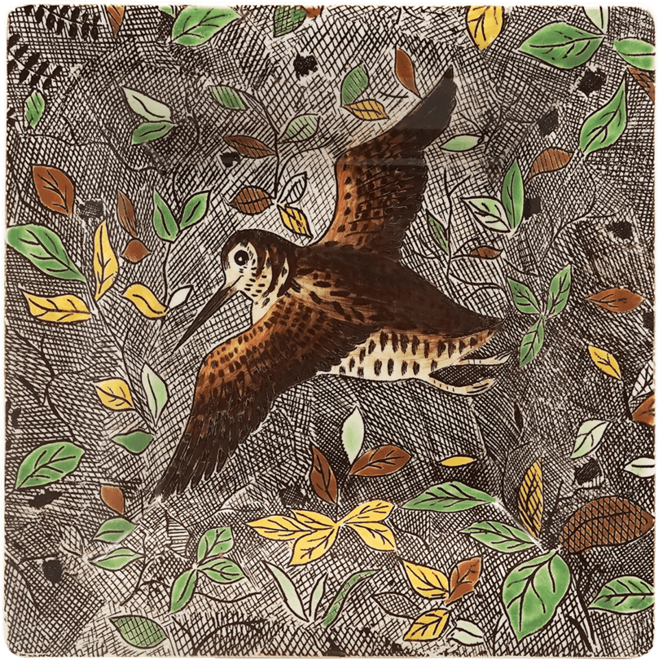 Large Square Candy Tray Woodcock